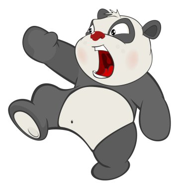 Şirin bir pandanın vektör çizimi