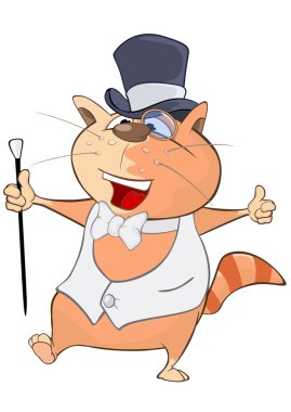 sevimli kedi illüstrasyon