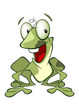 sevimli yeşil kurbağa