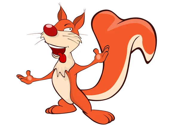 Squirrel character cartoon — Stock Vector