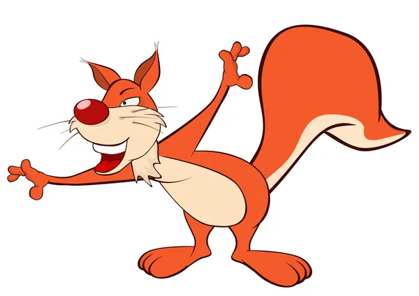 Squirrel character cartoon — Stock Vector