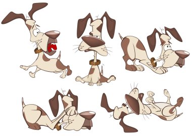 Çizgi film karakteri av köpeği ayarla