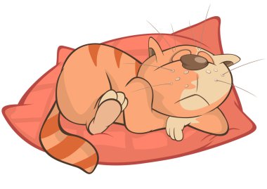 Çizgi film karakteri sevimli kedi