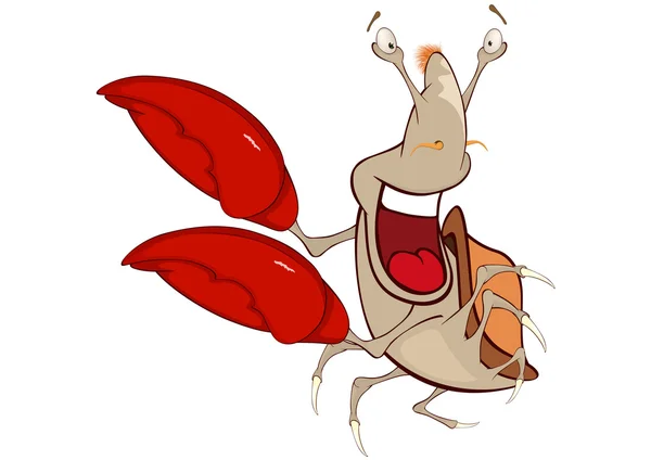 Dessin animé crabe rouge mignon — Image vectorielle