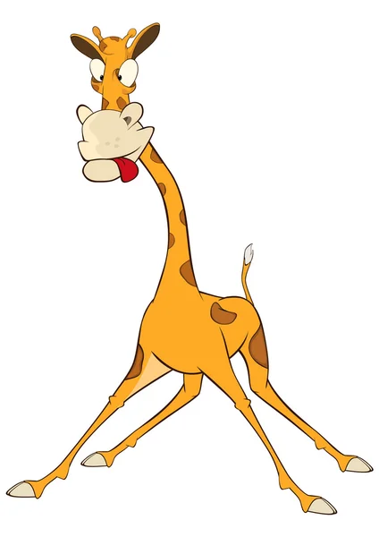 可爱的长颈鹿字符 — 图库矢量图片