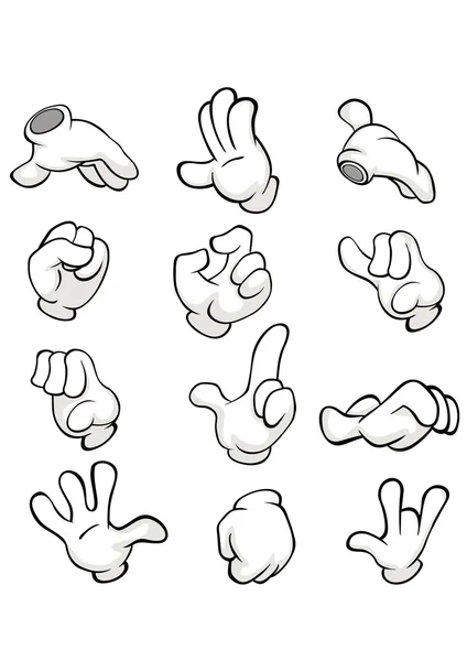 Cartoon gebaren hand — Stockvector