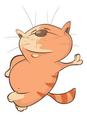 Sevimli kedi. Çizgi film karakteri