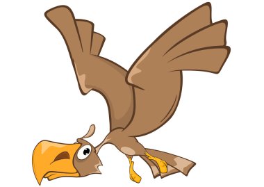 Şirin bir kartal çizimi.