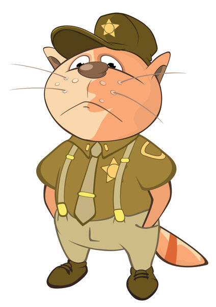 Cute Cat Police Officer 
