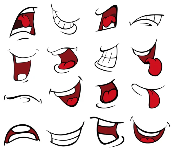 Set of mouths — Stock Vector