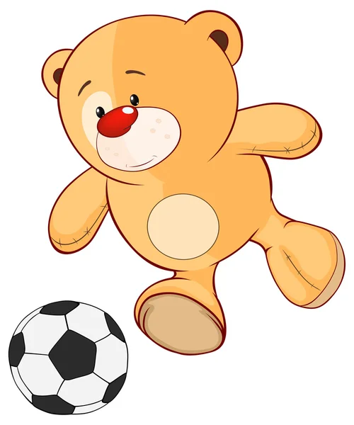 Bear soccer player — Stock Vector