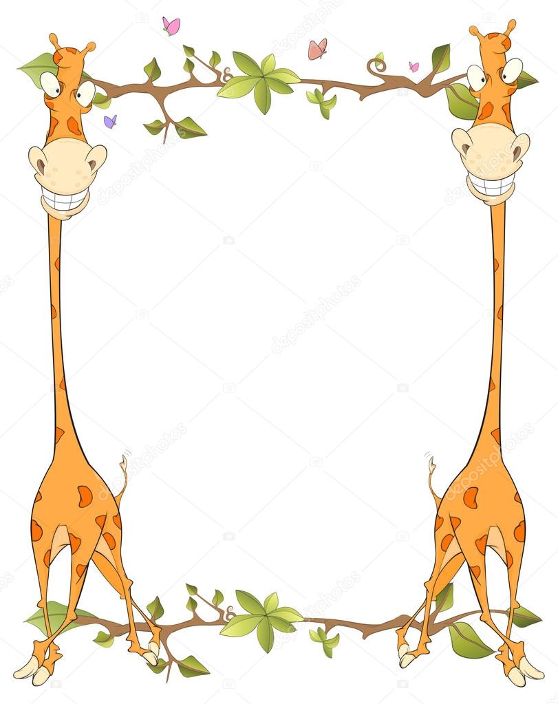 Frame with giraffes