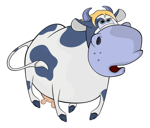 Happy blue cow — Stock Vector