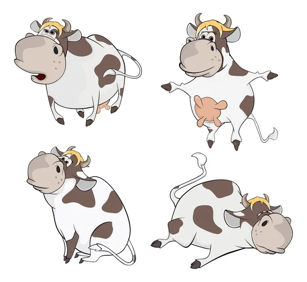 Set of happy cows Stock Illustration