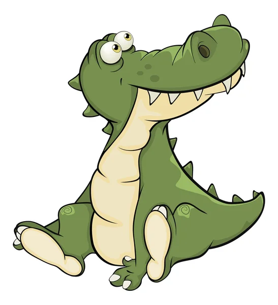 Crocodile. Cartoon — Stock Vector