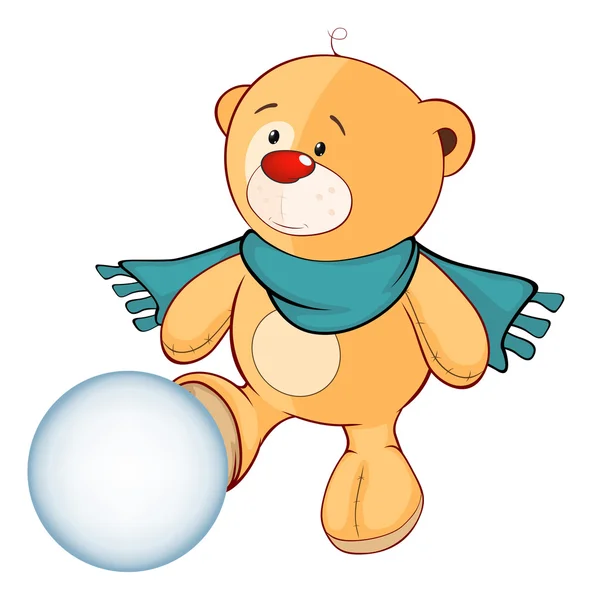 Leksak bear cub cartoon — Stock vektor