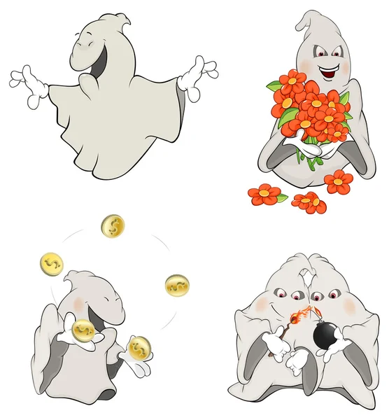 Fantômes Clip art dessin animé — Image vectorielle