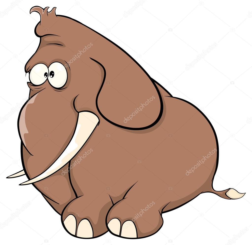 A elephant calf cartoon
