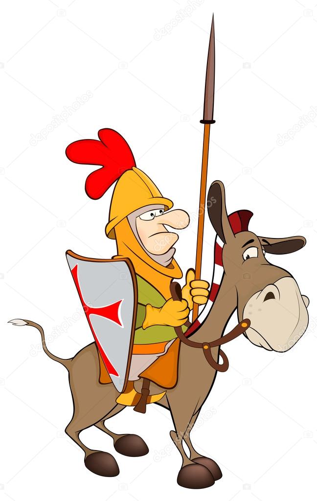 A knight and knightly donkey