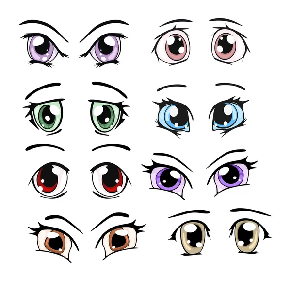 Conjunto dos olhos desenhados —  Vetores de Stock