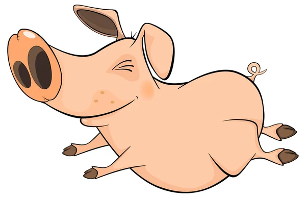 Cochon. Caricature — Image vectorielle