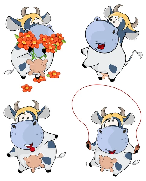 Happy cows. — Stock Vector