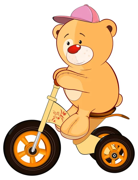 Ours sur le tricycle des enfants — Image vectorielle