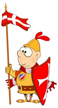 Çizgi film antik şövalye