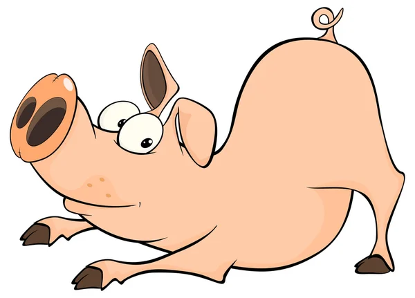 Cochon. Caricature — Image vectorielle