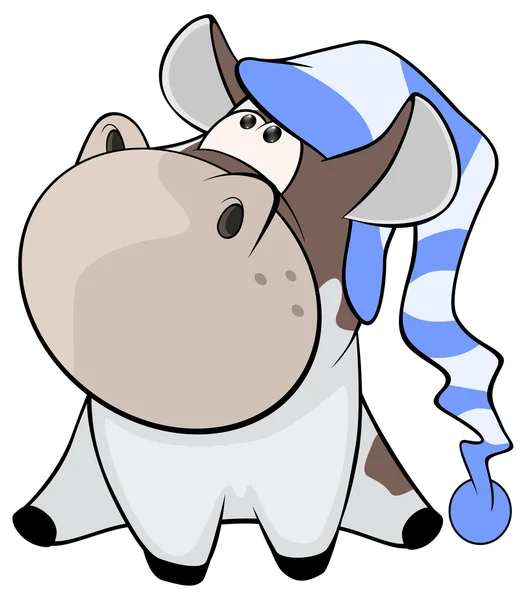 Uma vaca pequena. Desenhos animados — Vetor de Stock