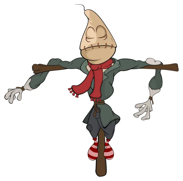 Cartoon scarecrow doll — Stock Vector
