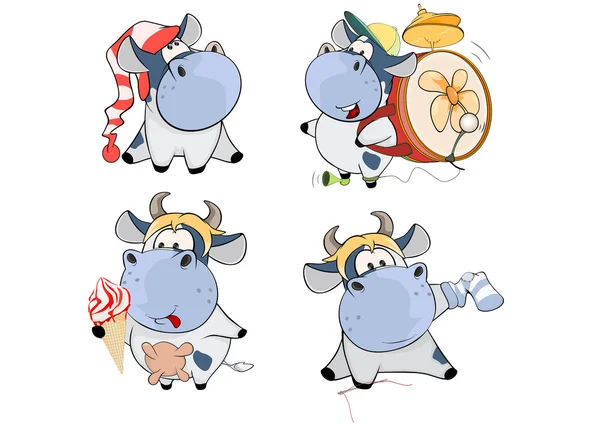 Happy cows.Clip-Art. — Stock Vector