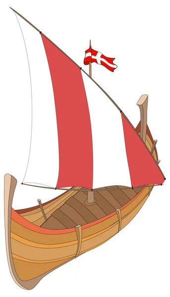 Ілюстрація старого корабля — стоковий вектор