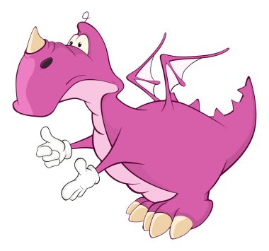 Çizgi film mor ejderha