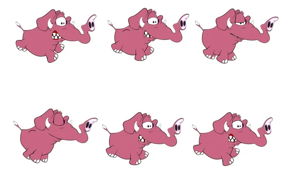 Conjunto de elefantes storyboard — Vetor de Stock