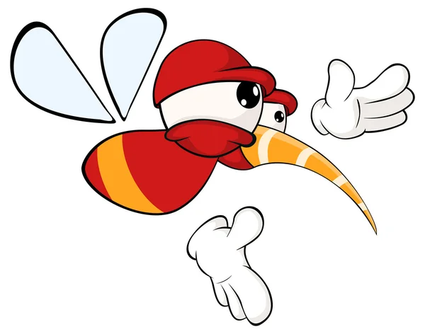 Red fly insect — Stock Vector