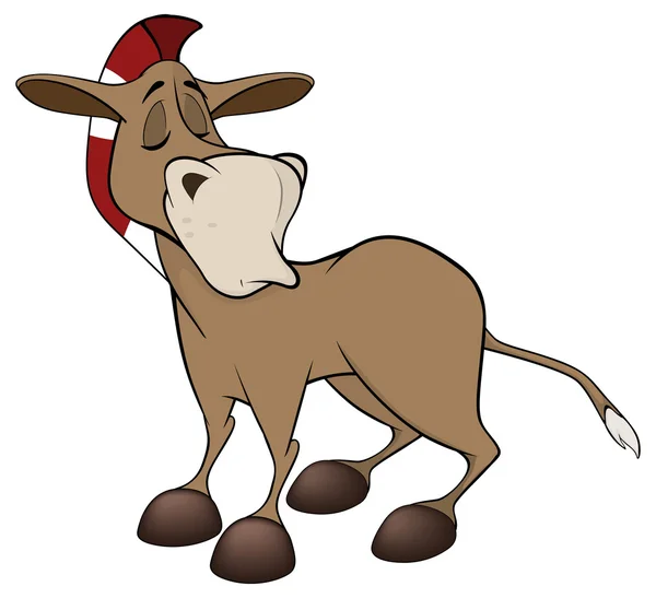 Little Cartoon burro. — Stock Vector
