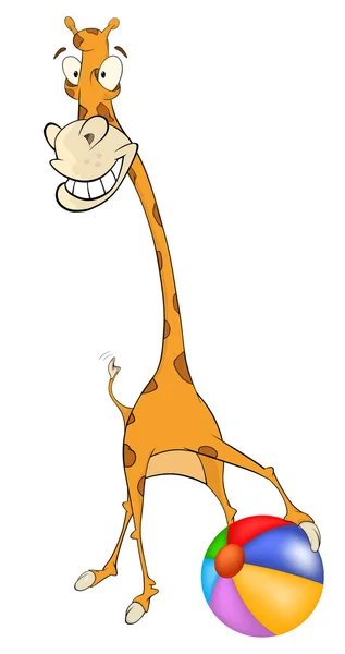 Söta tecknade giraff — Stock vektor