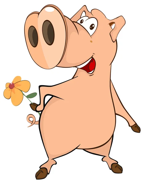 Zagroda zwierzę ładny świnia — Wektor stockowy