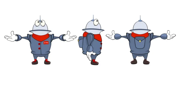 Personajes robots de dibujos animados — Archivo Imágenes Vectoriales
