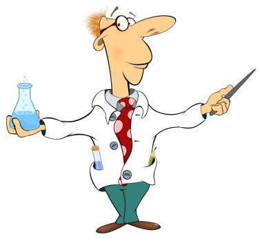 Karışımı ile şirin bilim adamı