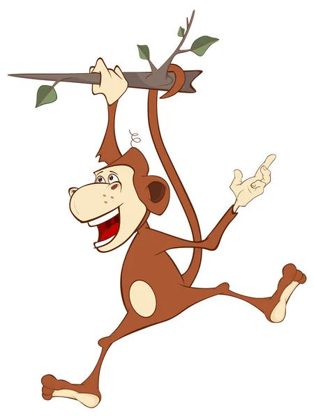 Macaco alegre engraçado —  Vetores de Stock