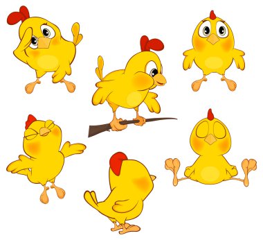 karikatür tavuk kümesi