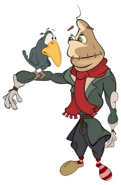 Karikatür komik korkuluk