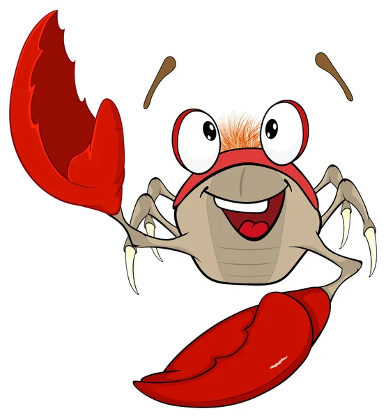 Dessin animé crabe mignon — Image vectorielle