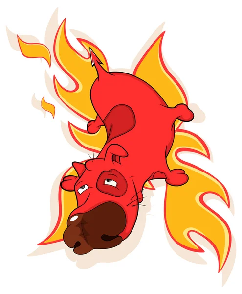 Cartoon chien diable — Image vectorielle