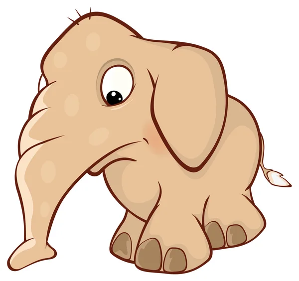 Elefante lindo ilustración — Vector de stock