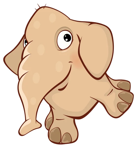 Elefante lindo ilustración — Vector de stock