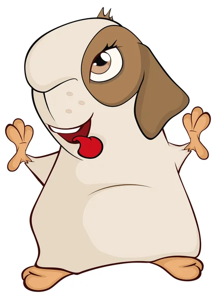Funny brown guinea pig cartoon — Stock Vector