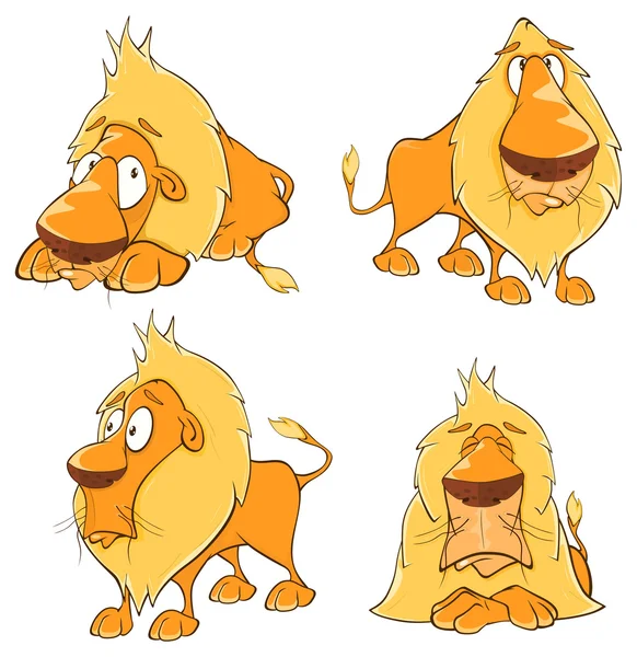 Cartoon gele lions — Stockvector